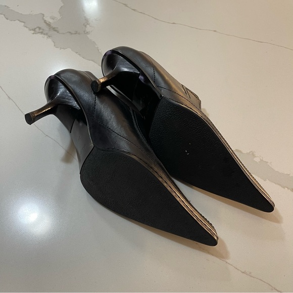 Leather Aldo pointed kitten heel shoes - Picture 8 of 10